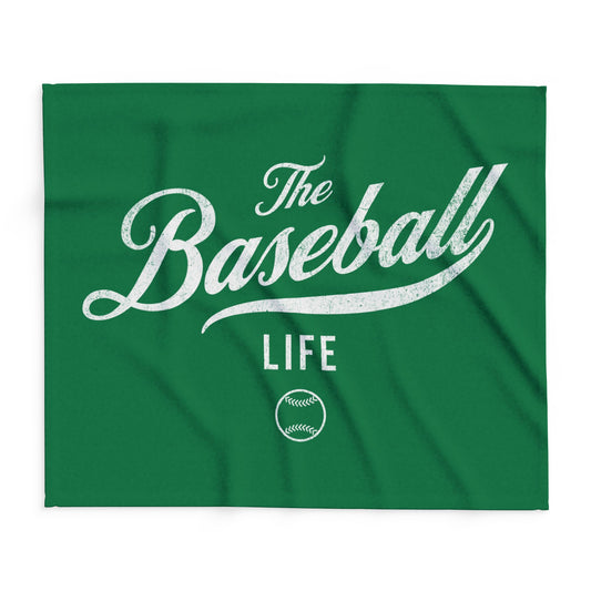 Fleece Blanket_Green w White Print