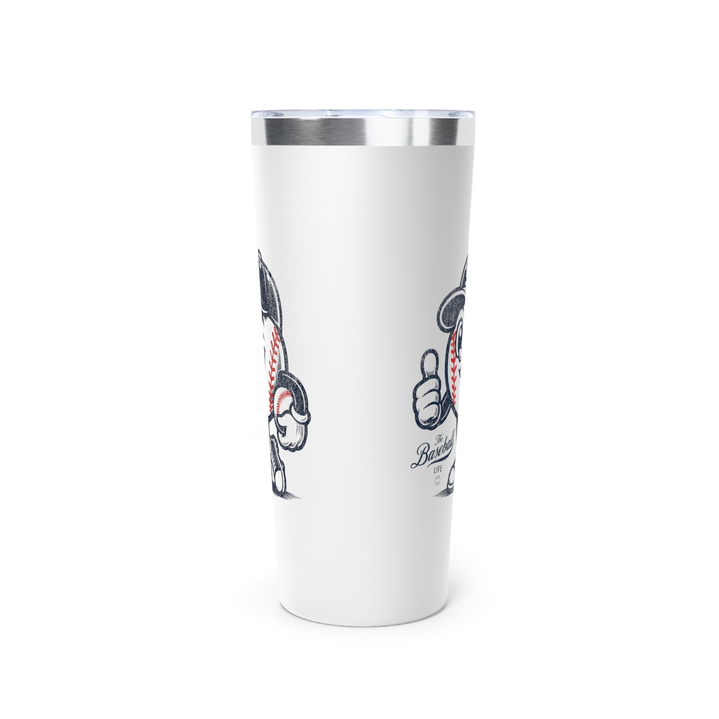 22oz Insulated Travel Tumbler_Mr. Baseball Mascot