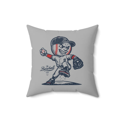 Accent Pillow Mr. Baseball Mascot Pitching