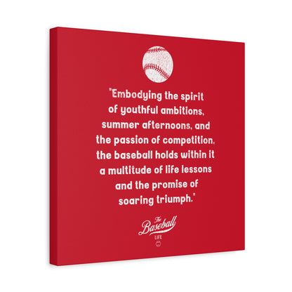 The Baseball Life "Verse" Wall Art Canvas_Red