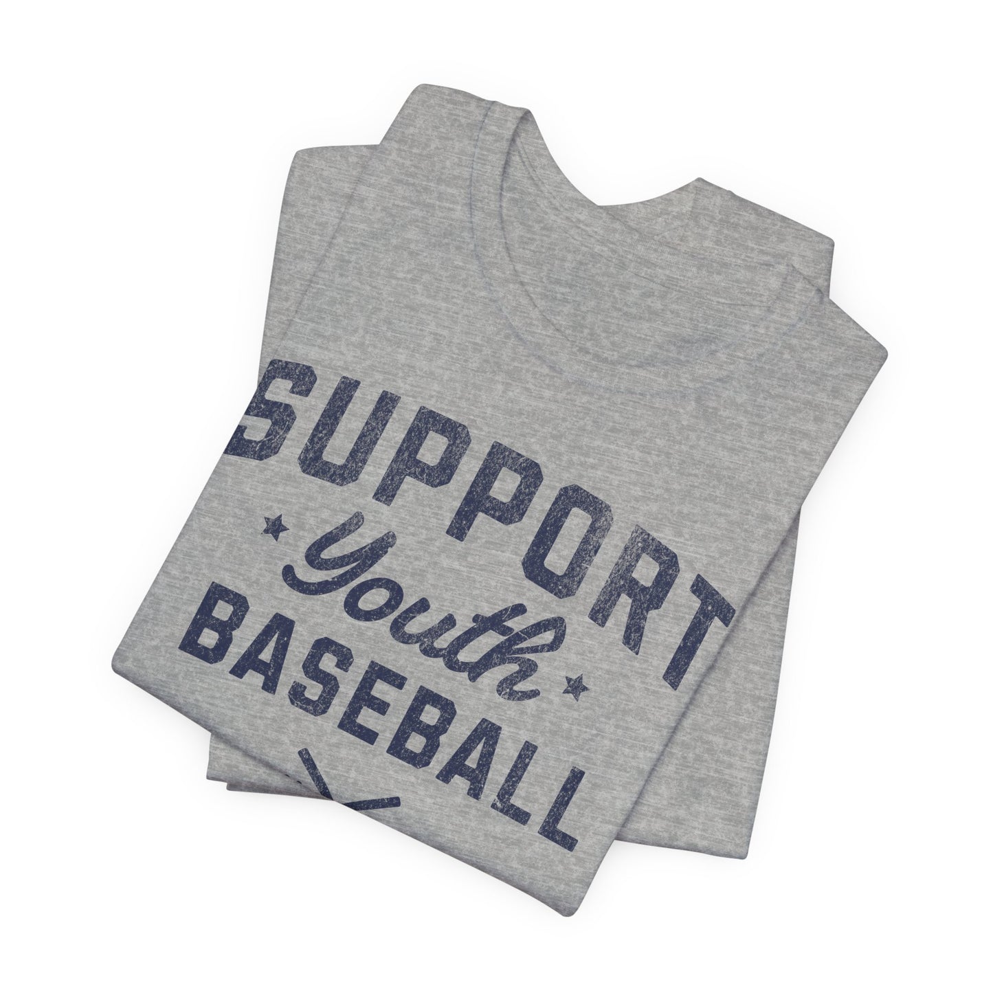 Support Youth Baseball_Navy Print T-Shirt