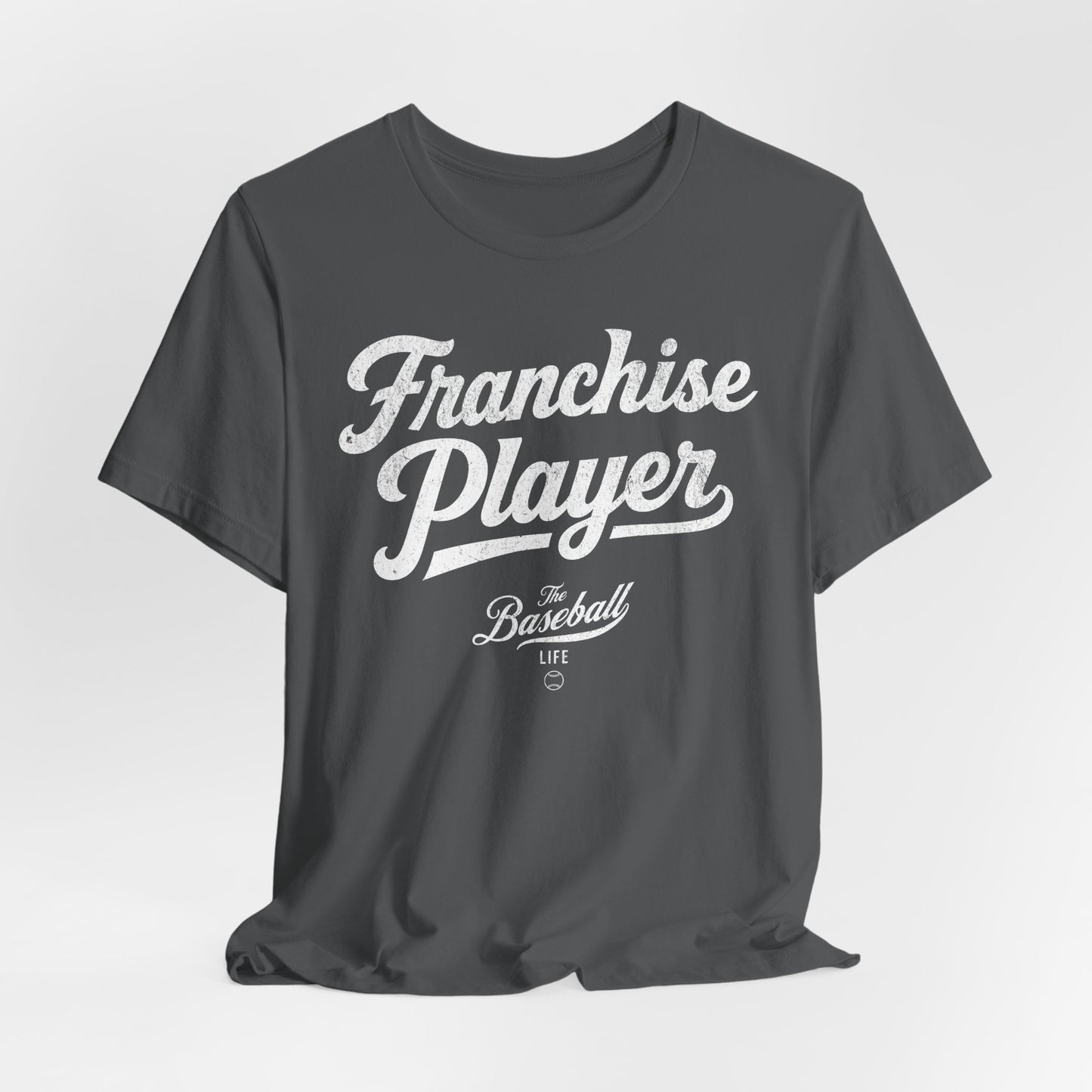 Franchise Player Baseball T-Shirt - White Print