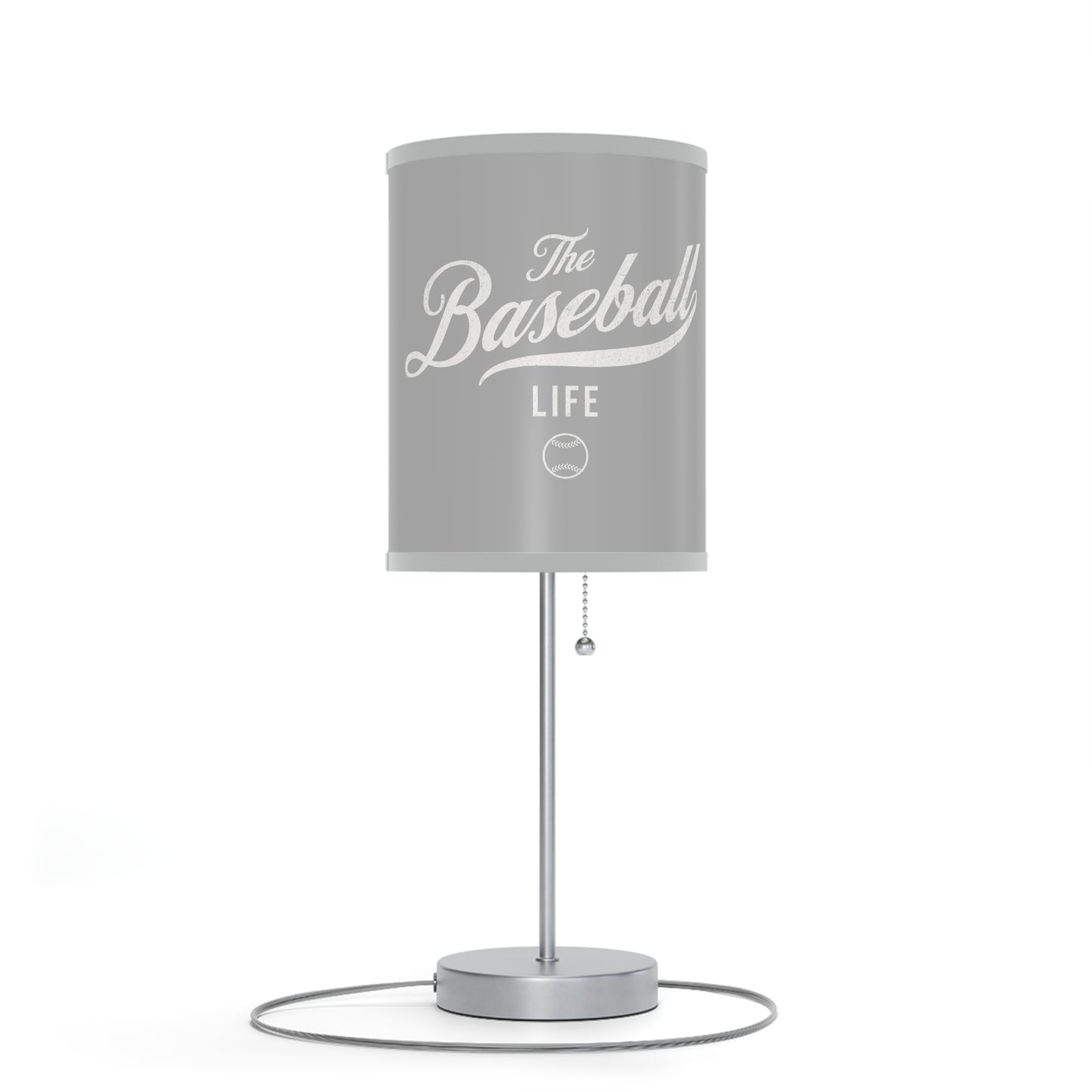 Table Lamp_Silver Gray w White Print