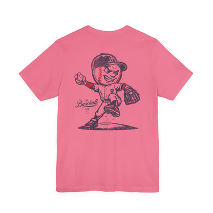 Mr. Baseball Mascot Pitching T-Shirt