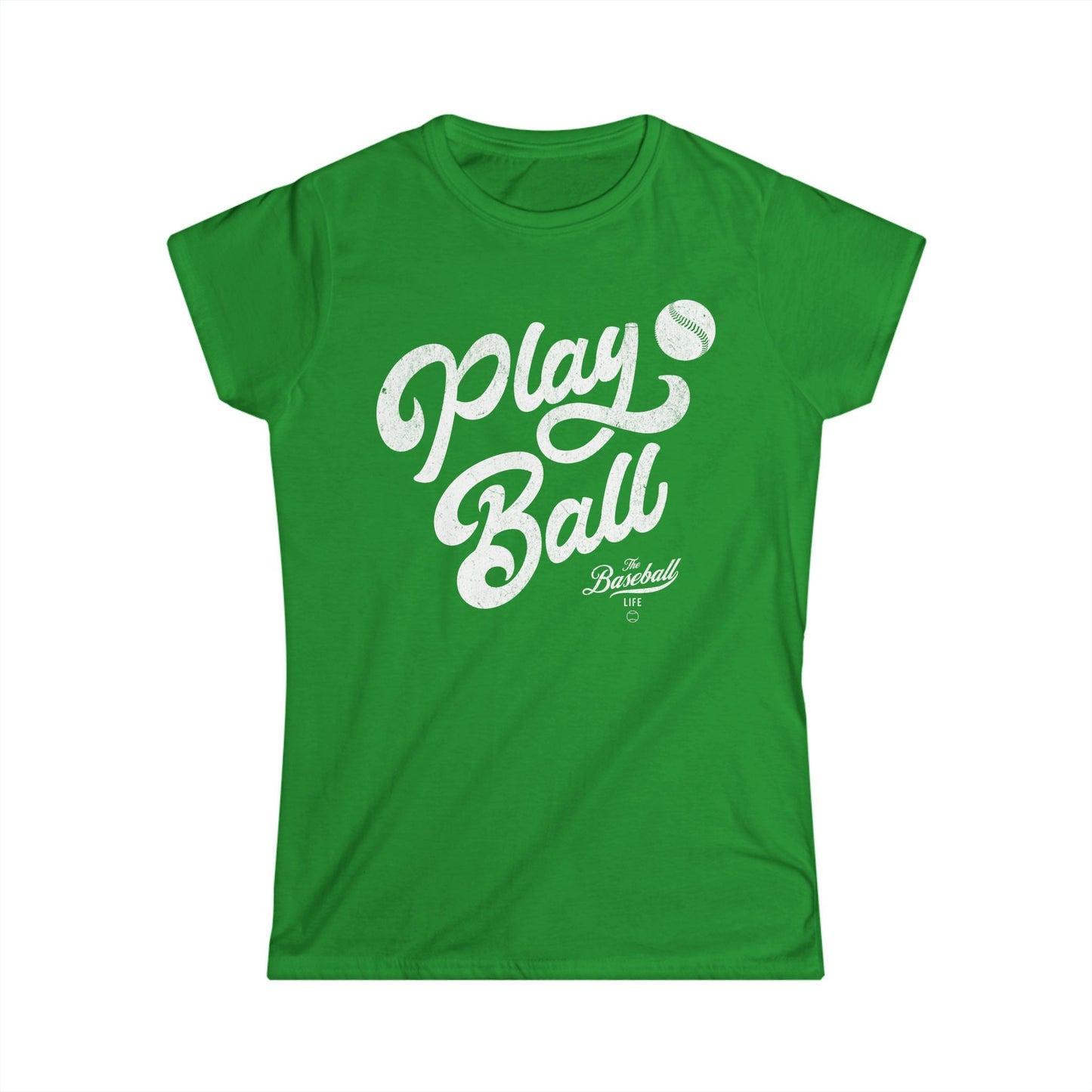 Women's Play Ball Script Baseball T-Shirt