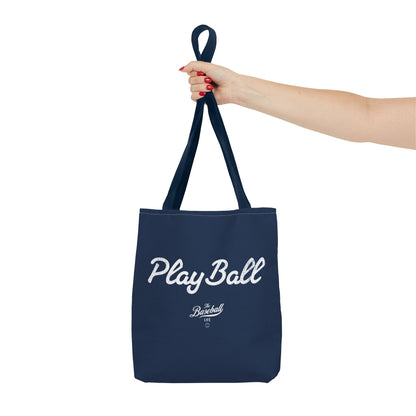 Play Ball Tote Bag_Navy with White Print