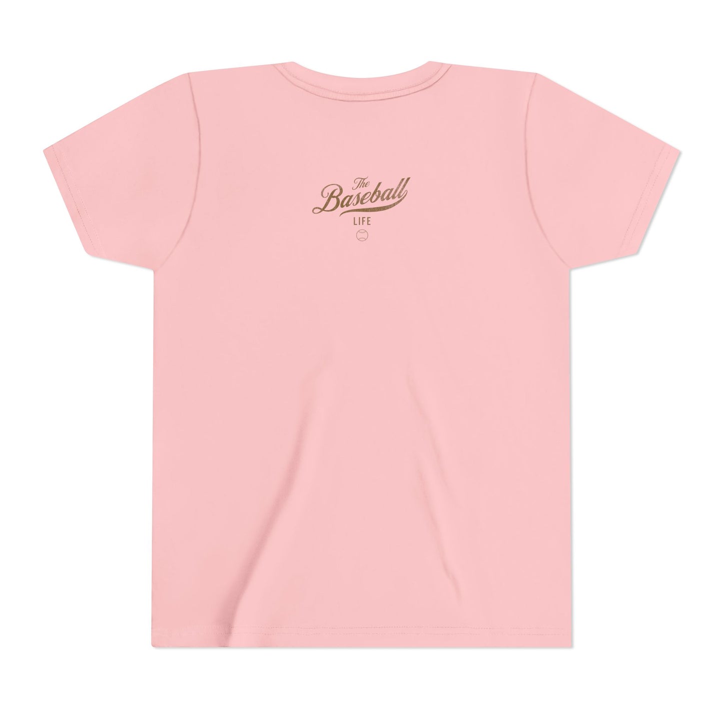 Youth The Baseball Life Classic Script T-Shirt_Old Gold Print