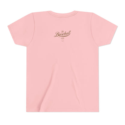 Youth The Baseball Life Classic Script T-Shirt_Old Gold Print