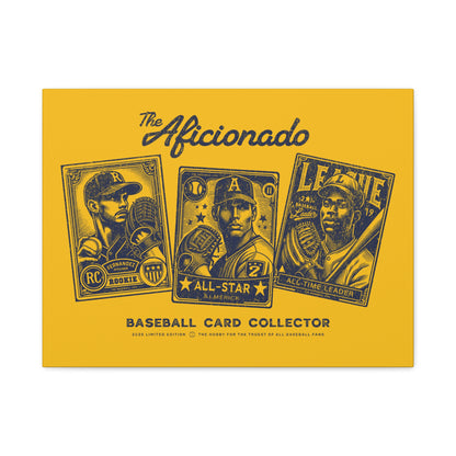 The Aficionado Baseball Card Collector Wall Art Canvas_Yellow Gold