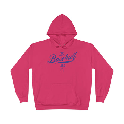 The Baseball Life Hoodie w/Grommets_Royal Blue Print