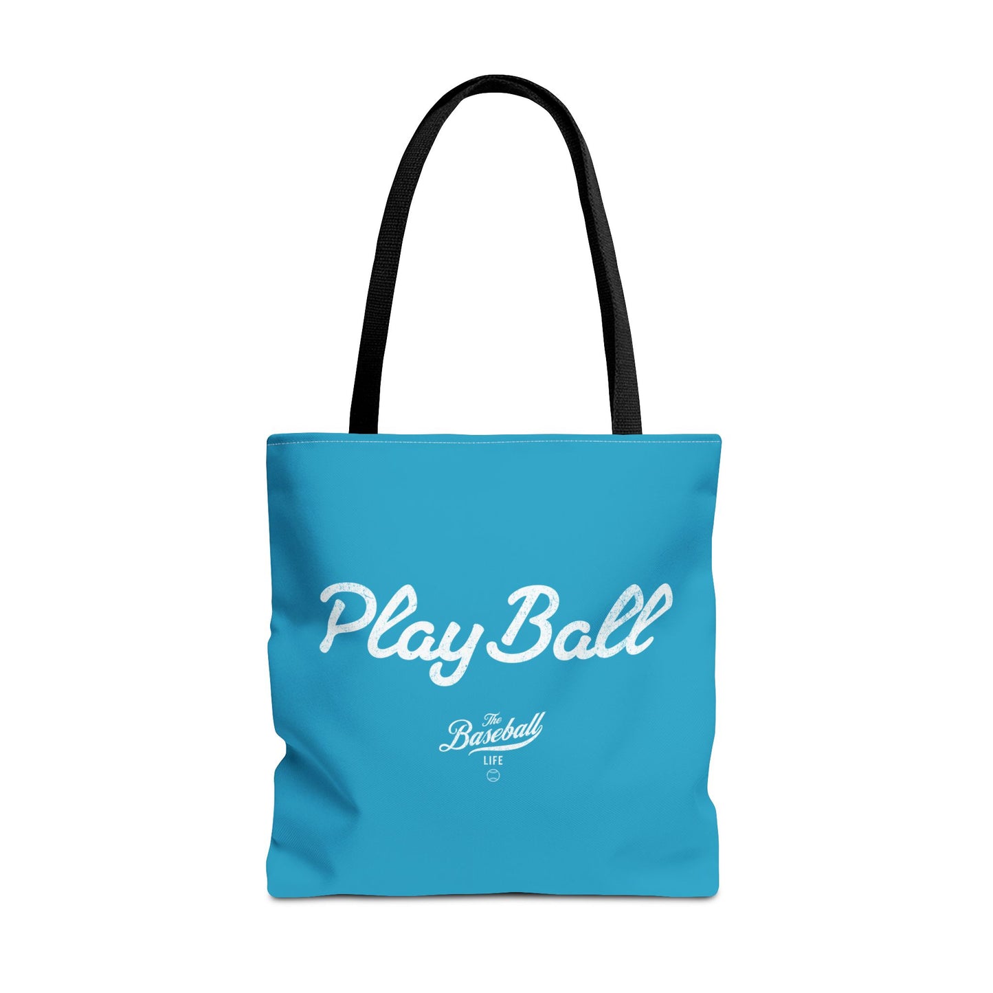 Play Ball Tote Bag_Turquoise with White Print