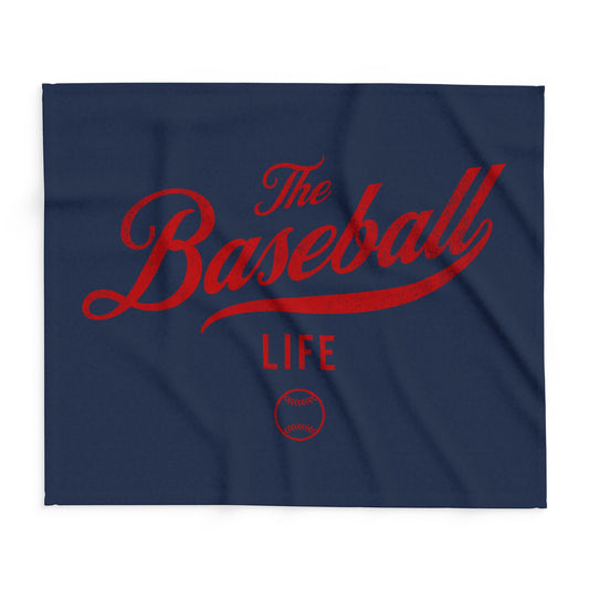Fleece Blanket_Navyw Red Print
