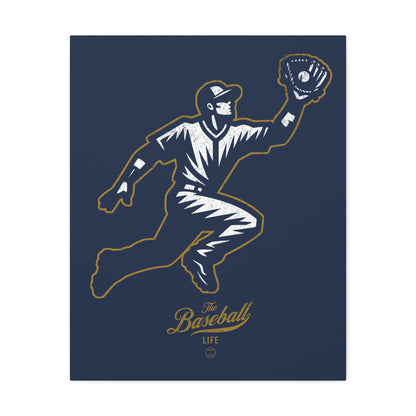 Player Icon Wall Art Canvas_Navy