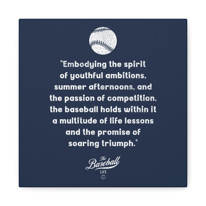 The Baseball Life "Verse" Wall Art Canvas_Navy