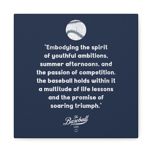 The Baseball Life "Verse" Wall Art Canvas_Navy