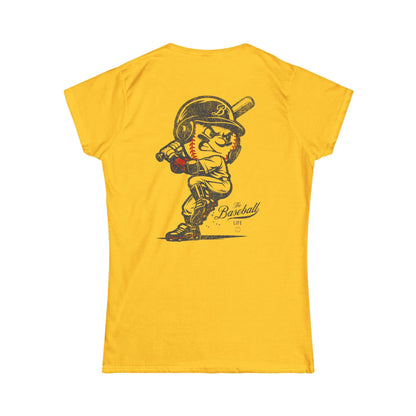 Women's Mr. Baseball Mascot Batting T-Shirt