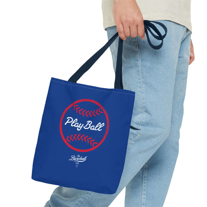 Baseball Icon Play Ball Tote Bag_Royal Blue
