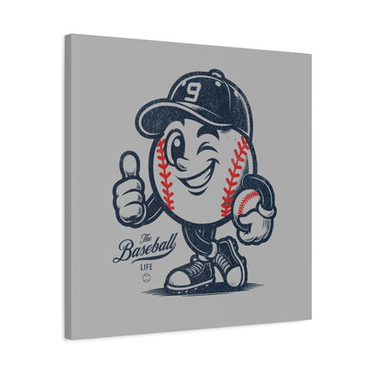 The Original Mr. Baseball Mascot Wall Art Canvas