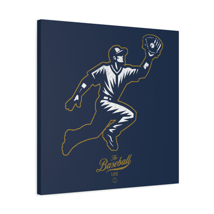 Player Icon Wall Art Canvas_Navy