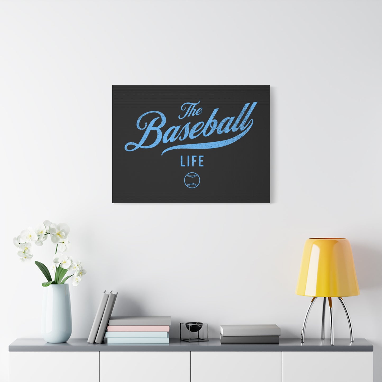 Wall Art Canvas_Black w Carolina Blue