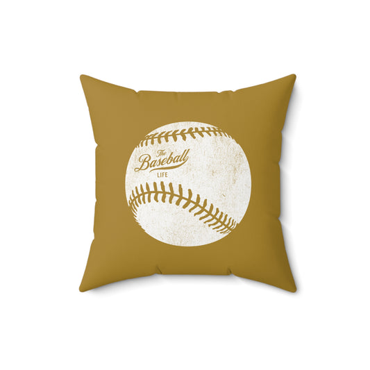 Accent Pillow_Weathered Baseball_Old Gold