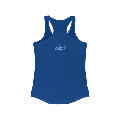 The Baseball Life Classic Script Tank_Carolina Blue Print
