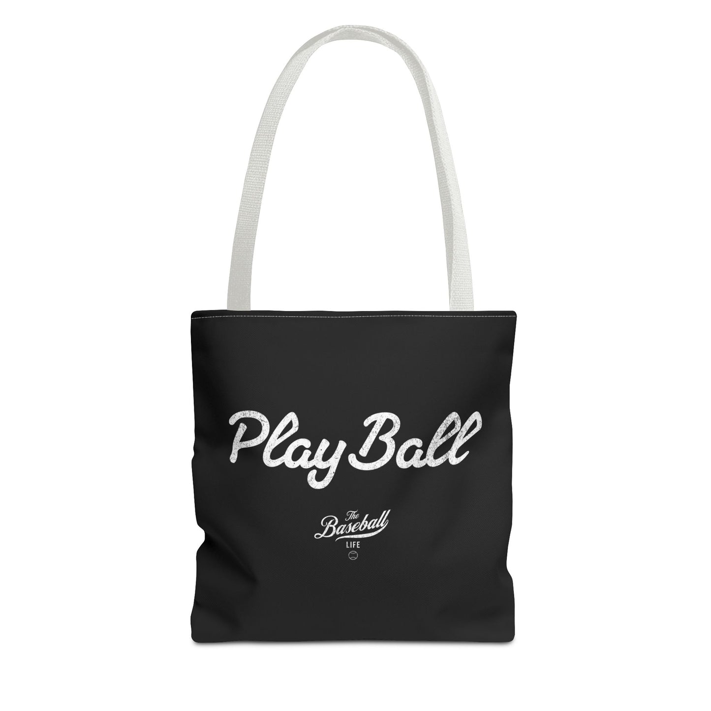 Play Ball Tote Bag_Black with White Print