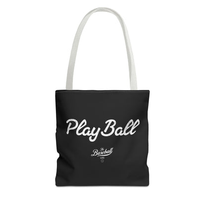 Play Ball Tote Bag_Black with White Print