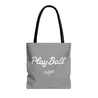 Play Ball Tote Bag_Gray with White Print