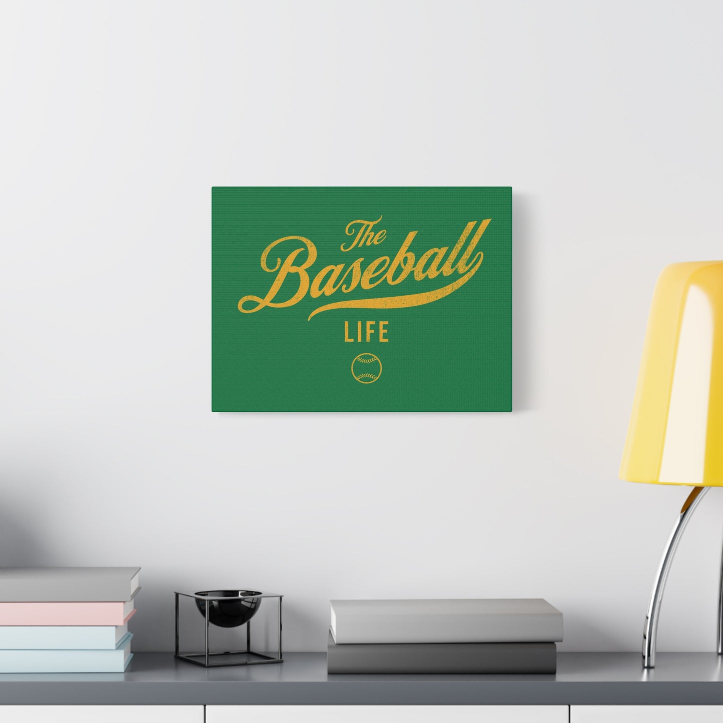 Wall Art Canvas_Green w Yellow Gold