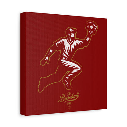 Player Icon Wall Art Canvas_Cardinal Red