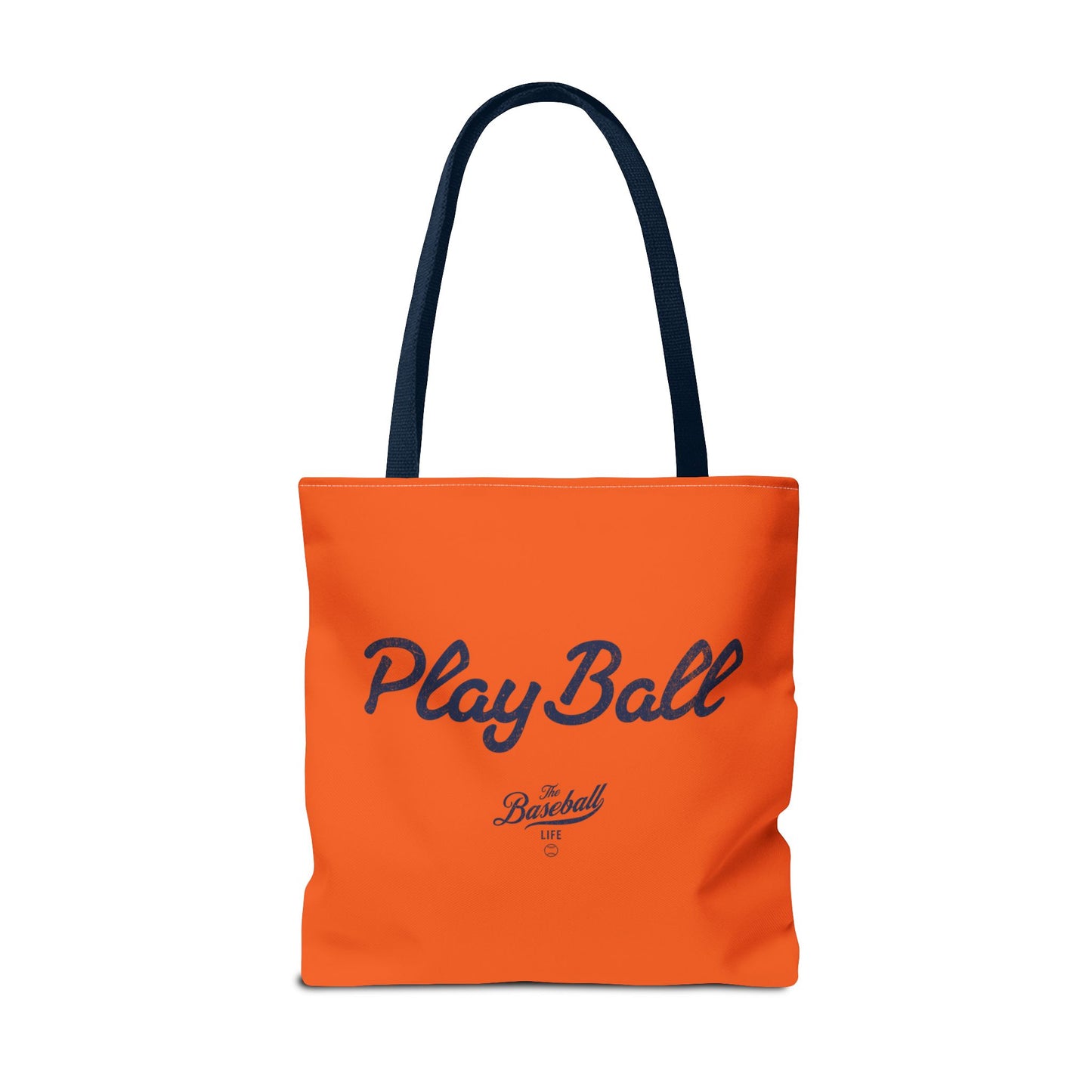 Play Ball Tote Bag_Orange with Navy Print