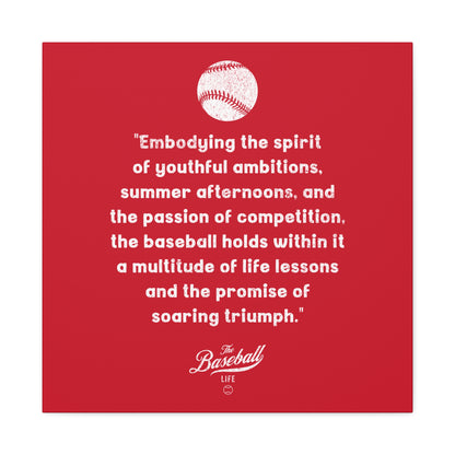 The Baseball Life "Verse" Wall Art Canvas_Red