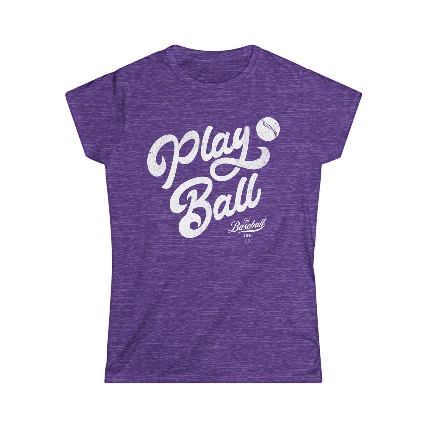 Women's Play Ball Script Baseball T-Shirt