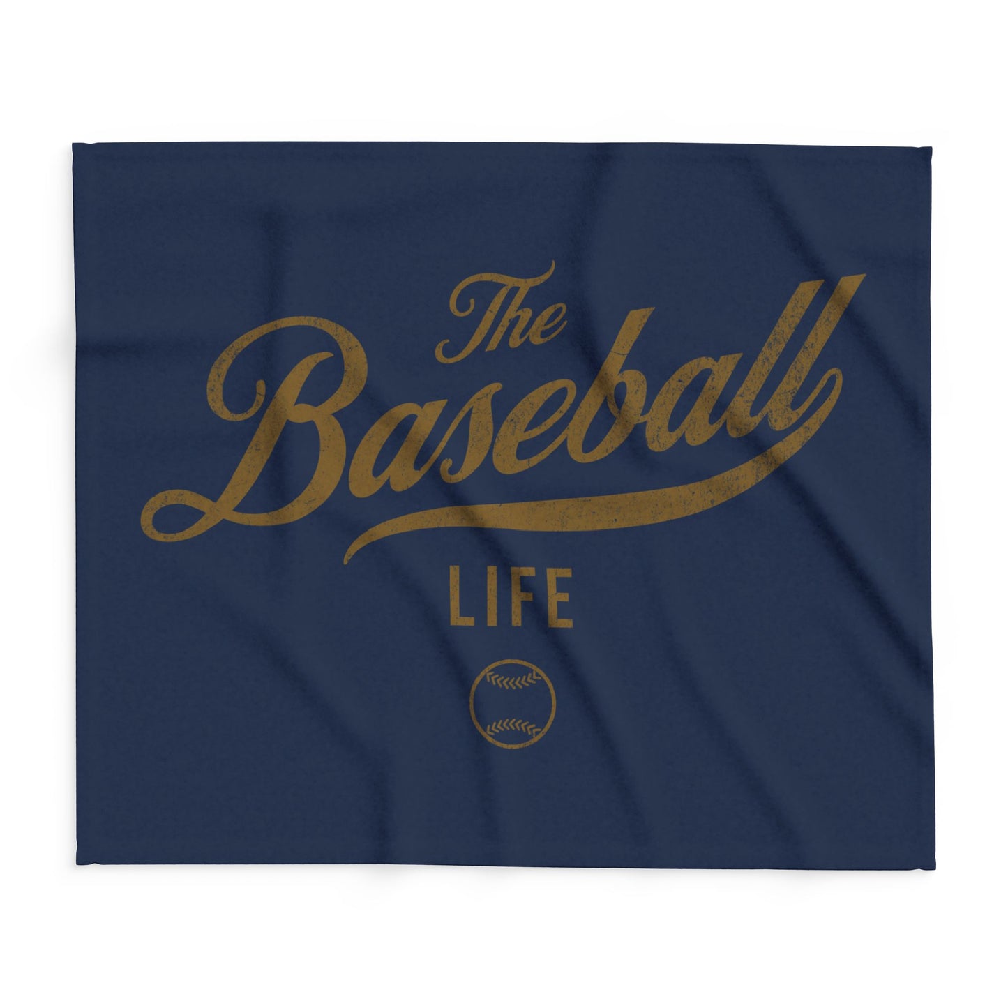 Fleece Blanket_Navy w Old Gold Print