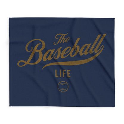 Fleece Blanket_Navy w Old Gold Print