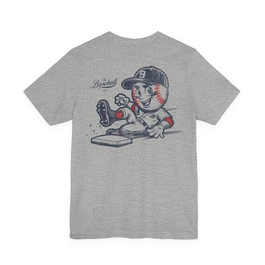 Mr. Baseball Mascot Sliding T-Shirt