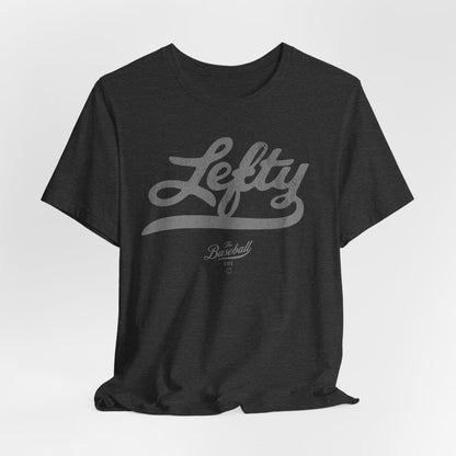 Lefty Baseball T-Shirt - Charcoal Gray Print