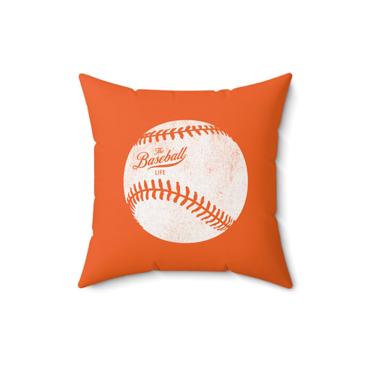 Accent Pillow_Weathered Baseball_Orange