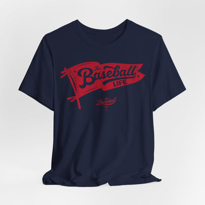 Baseball Pennant T-Shirt - Red Print