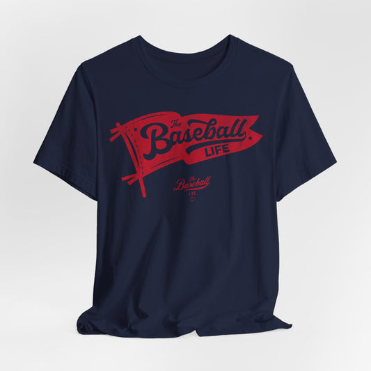 Baseball Pennant T-Shirt - Red Print