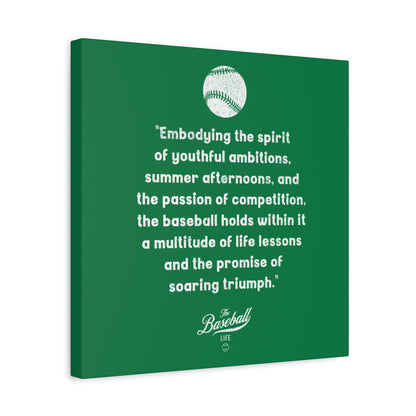 The Baseball Life "Verse" Wall Art Canvas_Green