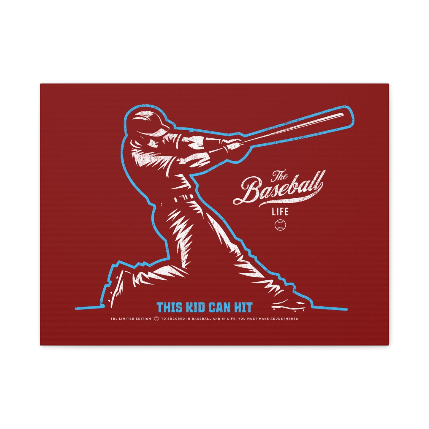 This Kid Can Hit  Wall Art Canvas_Cardinal Red