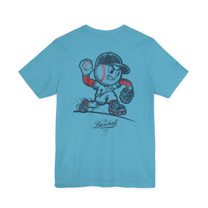 Mr. Baseball Mascot Pitching T-Shirt