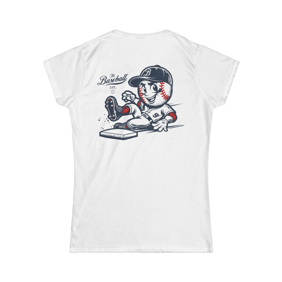Mr. Baseball Mascot Sliding Women's T-Shirt