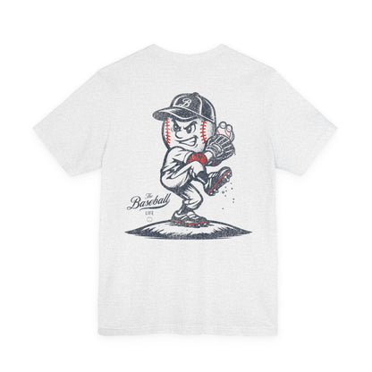 Mr. Baseball Mascot Pitching LEFTY T-Shirt