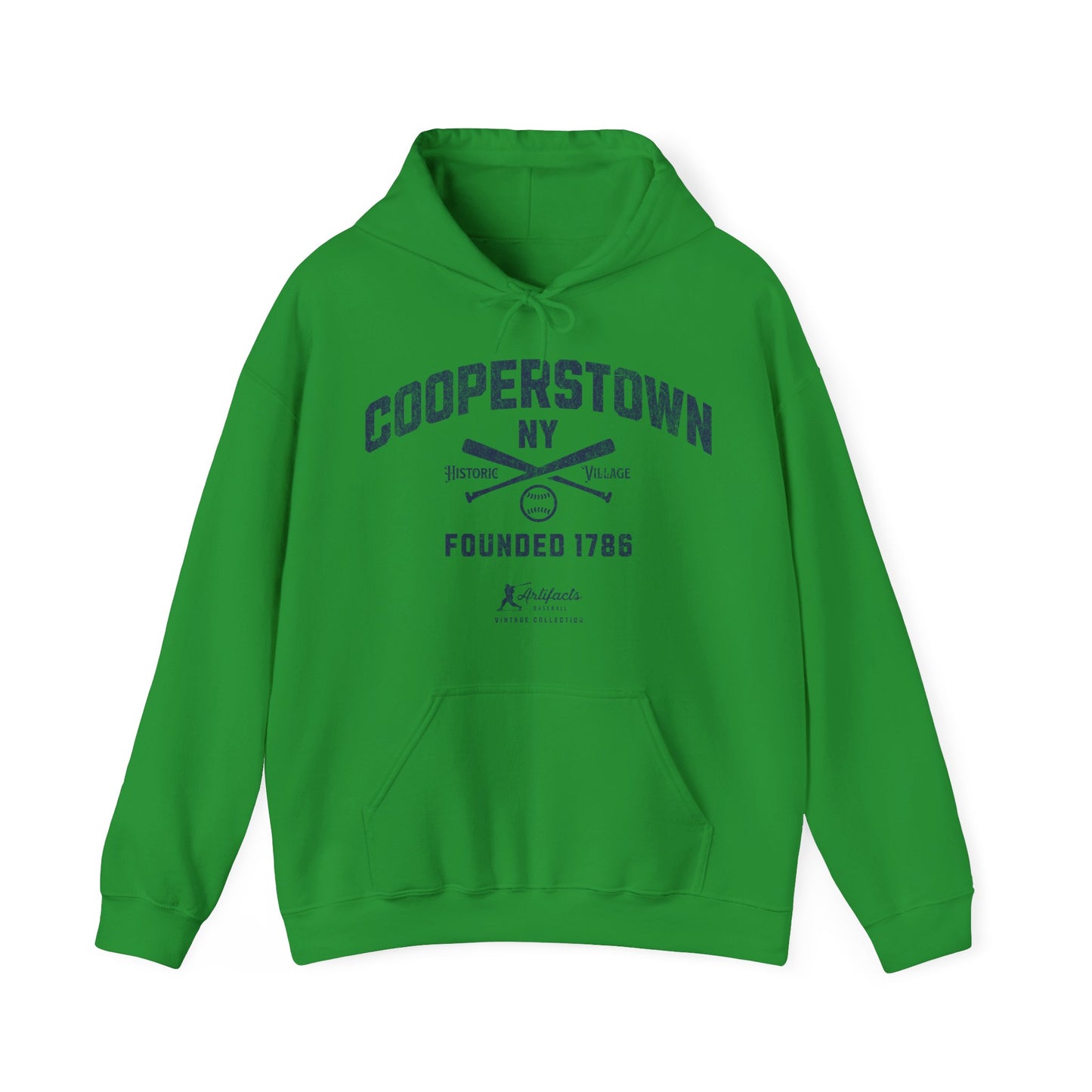 Cooperstown, NY Hoodie - Navy Print