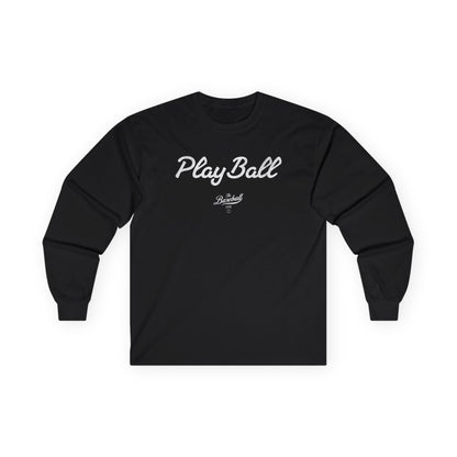 Play Ball_White Print Long-Sleeve