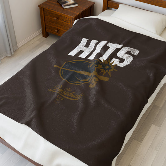Velveteen Plush Blanket_Hits Bombs_Coffee Brown