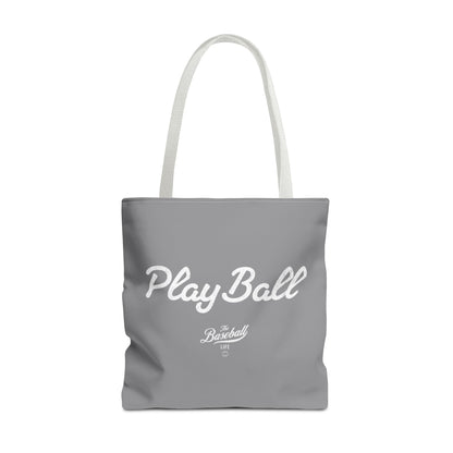 Play Ball Tote Bag_Gray with White Print
